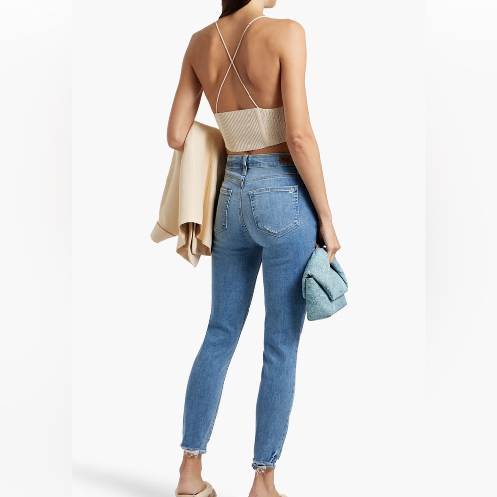 PAIGE Hoxton cropped high rise skinny jeans
